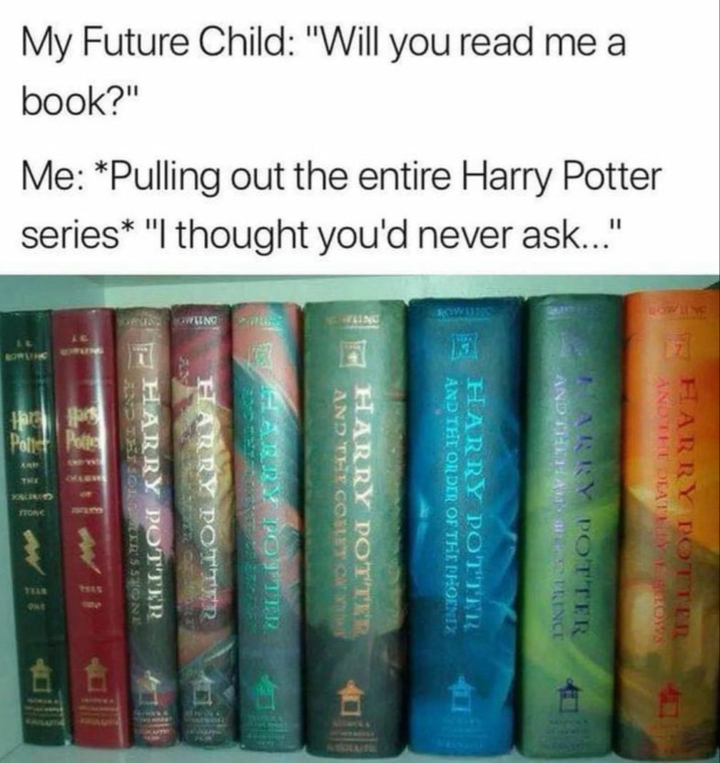 Oh my sweet future child, strap in. It's gonna be a RIDE!

#harrypotter #hogwarts #books #booktwt #series #ReadingDay #wizardingworld #hogwartsapod #kidsactivities #readabook #harrypotterseries