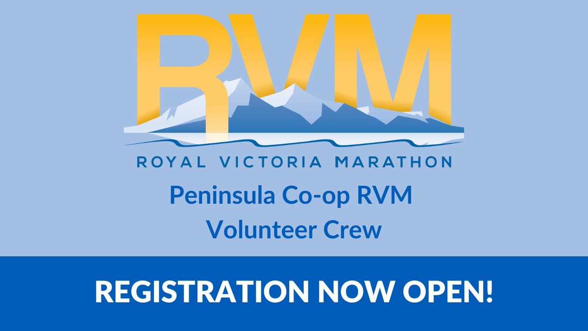 Our volunteer registration portal is now open! We need close to 1600 volunteers each year to make the Royal Victoria Marathon run smoothly. 

Come join our <a href="/peninsulacoop/">Peninsula Co-op</a> RVM Volunteer Crew this October 6-8, 2023. Please click the link below to volunteer!
raceroster.com/events/2023/76…