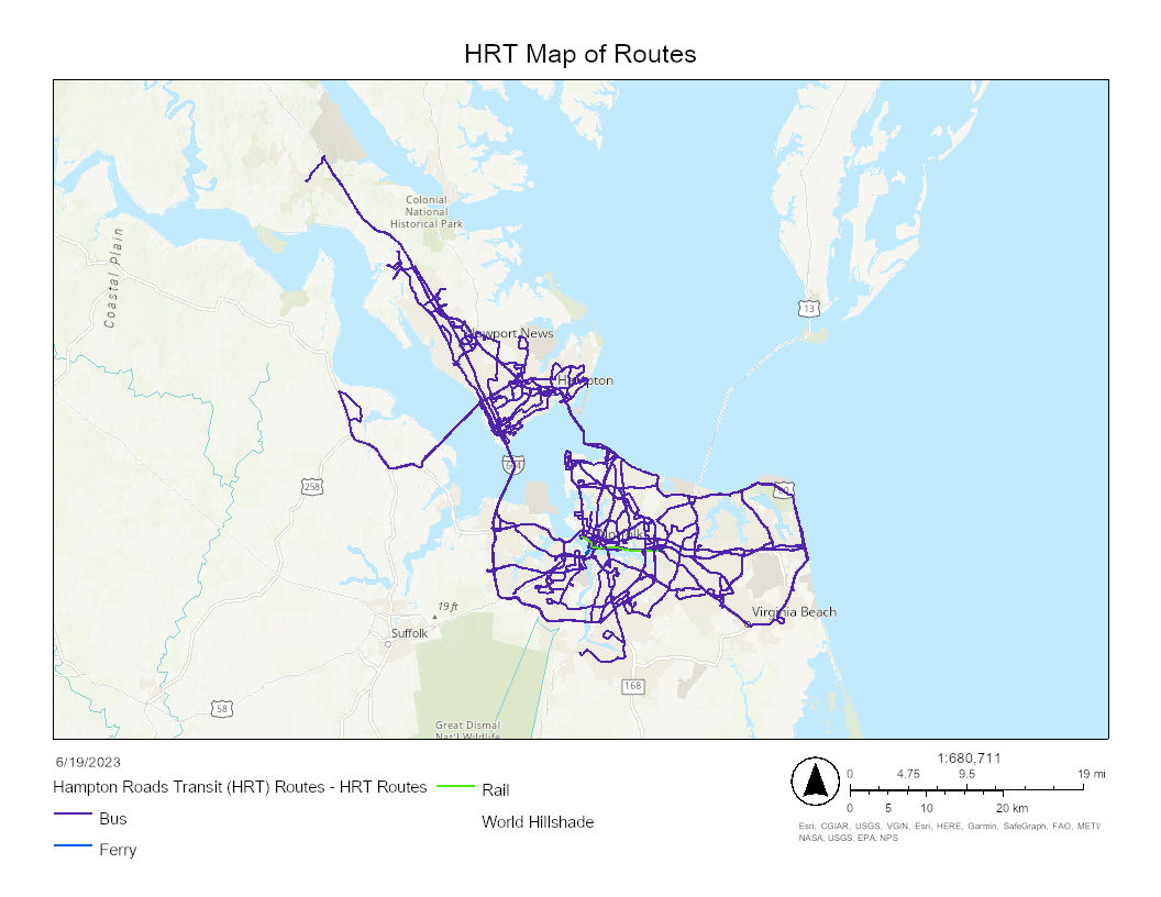 For anyone who has ever wondered, this is what the map of all #HRT routes look like. #publictransport #transit #publictransit #publictransportation #virginiabeach #Virginia #norfolk #norfolkva #Chesapeake #newportnews #hamptonroads #hamptonroadsva #hrva #bus #lightrail