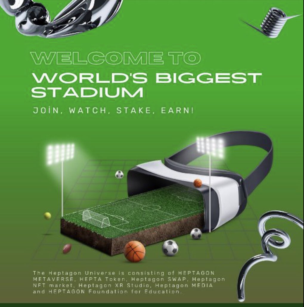 Heptagon (@heptagoncorp) on Twitter photo Enjoying live sports in the #Metaverse area. Reserve your seats now with #HeptaToken with the pleasure of the stadium. Get ready for the world of the future with #Heptagon. For more information pls visit our website ℹ️ hptgn.io  #LiveSportsStream #Nft #Crypto #BTC Enjoying live sports in the #Metaverse area. Reserve your seats now with #HeptaToken with the pleasure of the stadium. Get ready for the world of the future with #Heptagon. For more information pls visit our website ℹ️ hptgn.io  #LiveSportsStream #Nft #Crypto #BTC