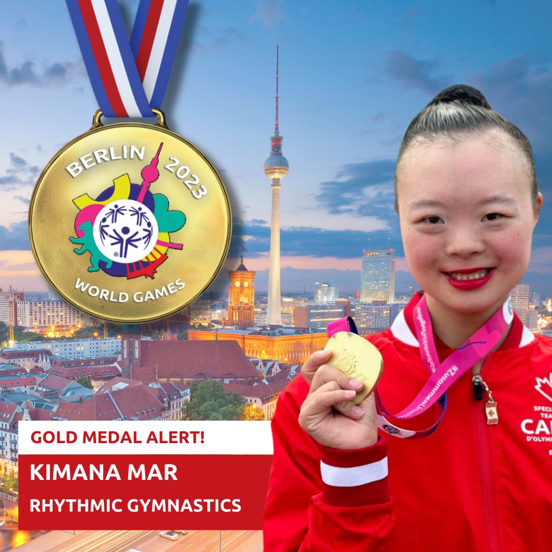 Special Olympics Ontario (@soontario) on Twitter photo Kimana Mar, an experienced World Games athlete, secures gold in the All-Around Rhythmic Gymnastics event for Special Olympics Team Canada at @SOWG_Berlin2023. This medal marks her 12th career win! #Berlin2023
📸 <a href="/SpecialOCanada/">Special Olympics Canada</a> Kimana Mar, an experienced World Games athlete, secures gold in the All-Around Rhythmic Gymnastics event for Special Olympics Team Canada at @SOWG_Berlin2023. This medal marks her 12th career win! #Berlin2023
📸 <a href="/SpecialOCanada/">Special Olympics Canada</a>