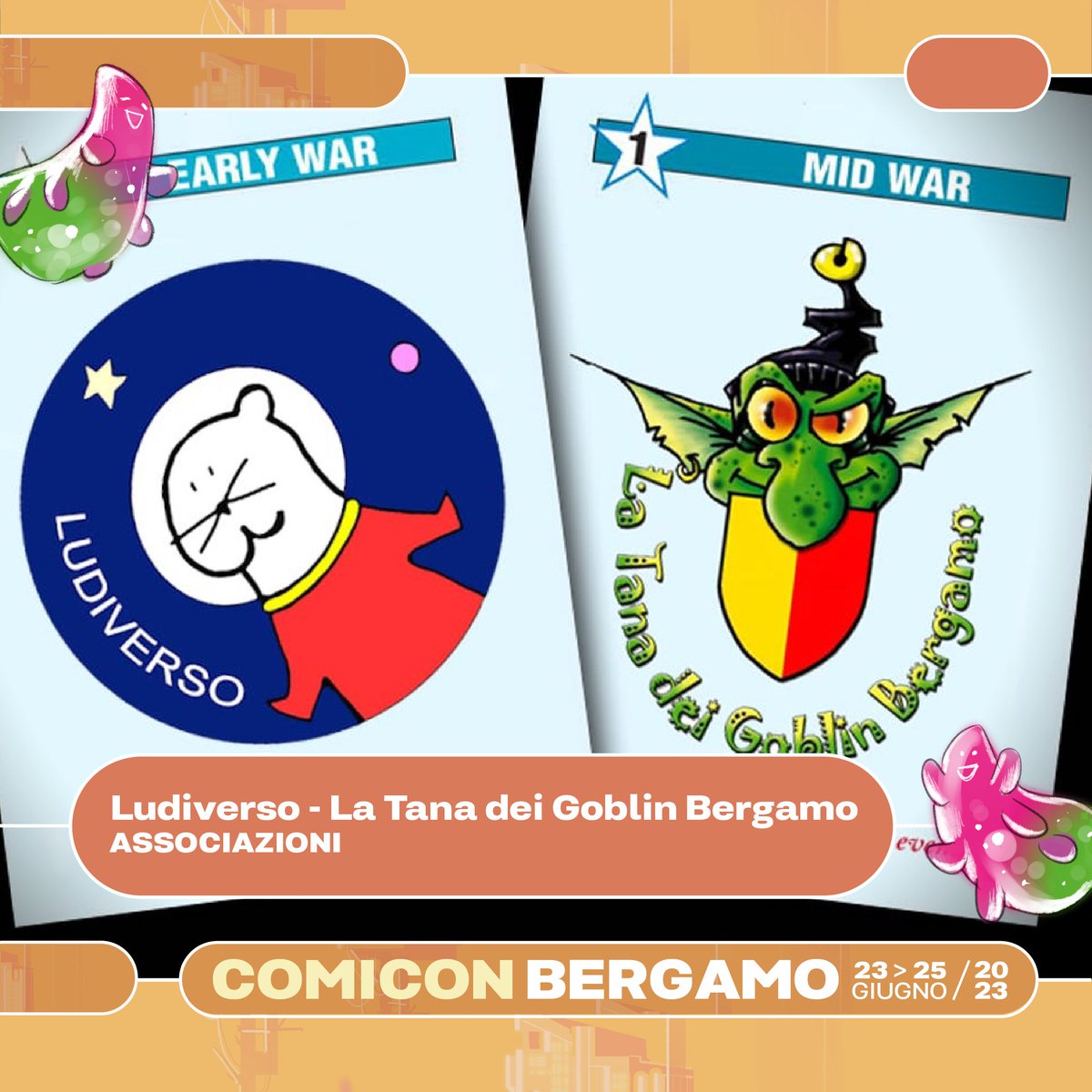 comiconitalia's tweet image. A COMICON Bergamo sono numerose le associazioni ludiche che parteciperanno al festival per intrattenervi con le loro attività a tema gioco di ruolo, gioco da tavolo e giochi di carte. ⬇️
@FieraBergamo @RegLombardia

#comiconbergamo2023 #gioco #giocodiruolo
