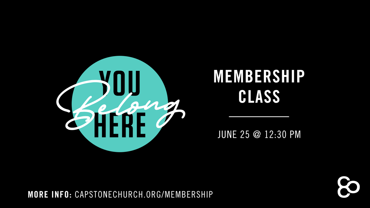 capstonechurch's tweet photo. Interested in becoming a member of Capstone? Join us Sunday, June 25 after the 11AM service for our next membership class. You’ll learn our vision, mission, what we believe and the expectations of membership. Lunch and childcare provided.

Sign-up at https://t.co/VfGleCYgrh https://t.co/qTrdRP3l3C