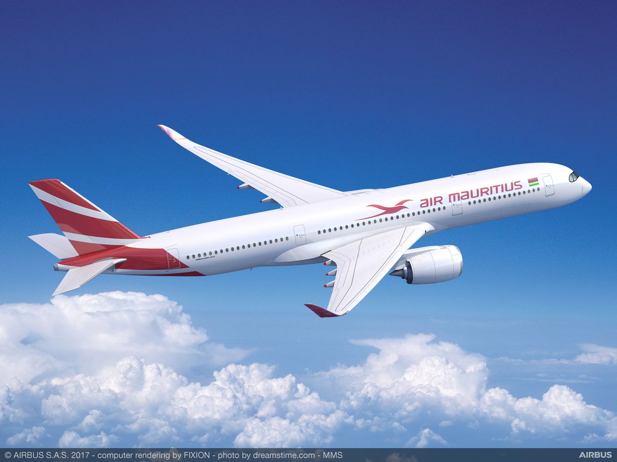 Air Mauritius, the national airline of the Republic of Mauritius has confirmed today 19 June 2023, an order for three Airbus A350-900 aircraft at the 54th edition of Paris Air Show which is being held at Le Bourget. #Airbus #A350 (Computer rendering image : courtesy of Airbus)