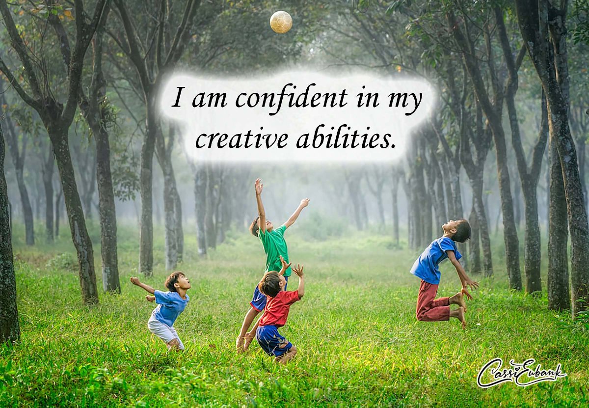 YOUR CONFIDENCE AFFIRMATION FOR TODAY
I am confident in my creative abilities.

 #VibeHigh #EmotionalWellness #HappinessMatters #Hypnotherapy #Hypnosis #Confidence #SelfLove #Gratitude #SpiritualEntrepreneursAlliance #LiveYourBestLife