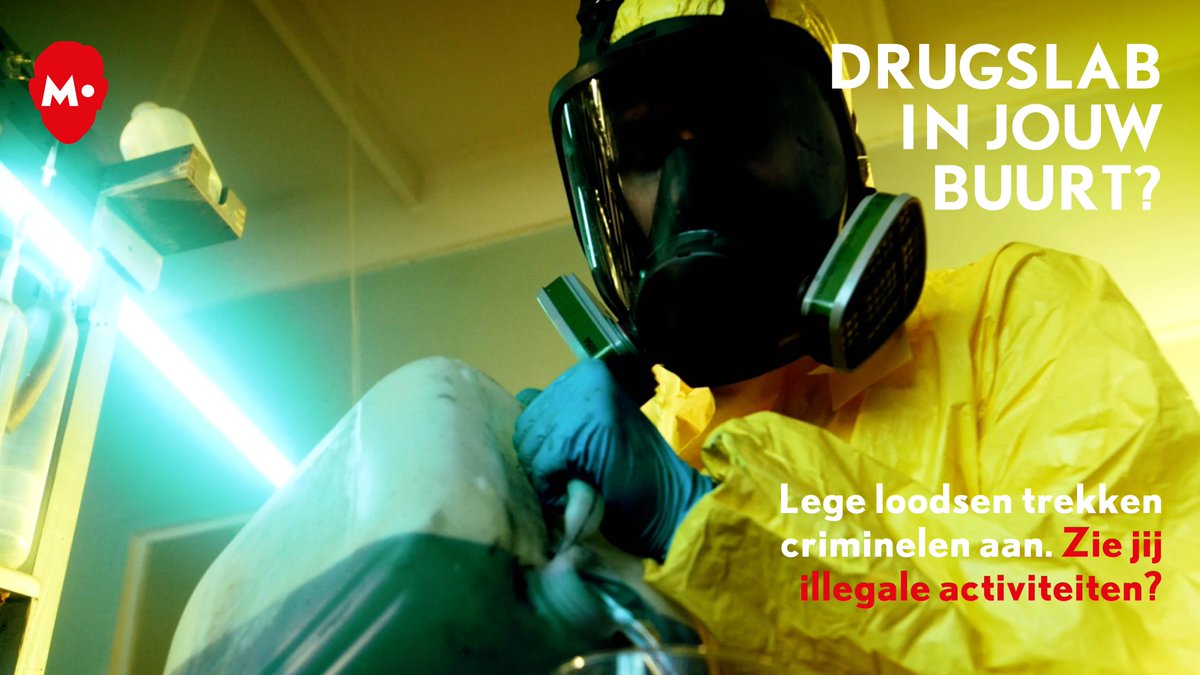 Voorkom een drugslabs in jouw buurt! Herken verdachte signalen, zoals een chemische geur rondom leegstaande panden en loodsen (anijs of aceton), activiteiten op ongebruikelijke tijdstippen, blauwe vaten of overmatige beveiliging met camera’s. Meld Misdaad Anoniem via 0800-7000📞.