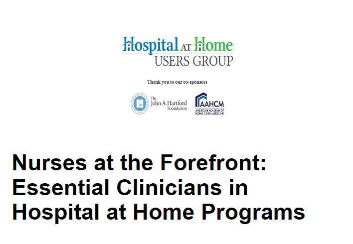 johnahartford's tweet image. WEBINAR TOMORROW at 4pm ET | @hahusersgroup &amp;amp; @AAHCMedicine is hosting a webinar for hospital and systems leaders interested in learning about the opportunities &amp;amp; challenges associated with providing acute care at home.

Register here: ow.ly/8HrI50OPXqT