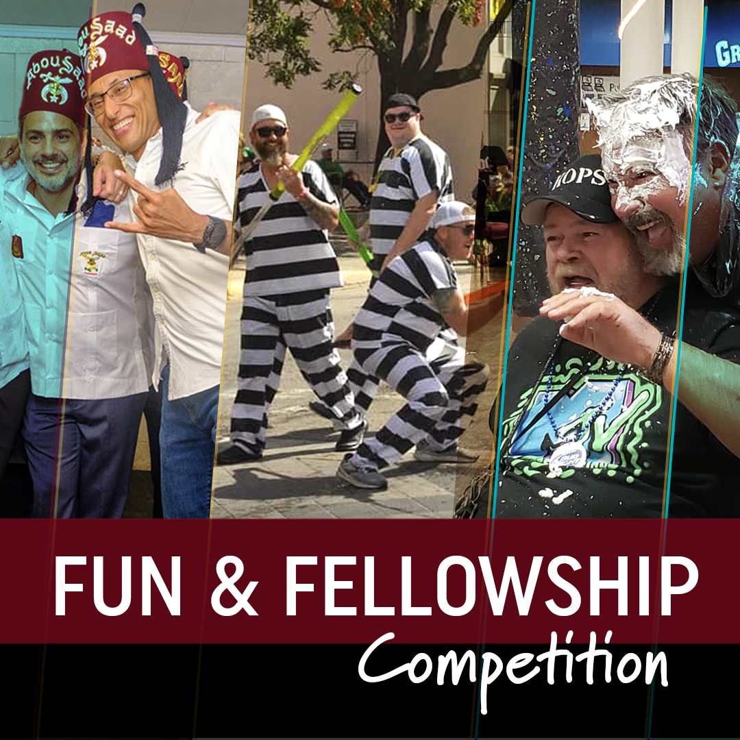 shriners's tweet photo. ⏰ Time is running out to vote for your favorite Fun & Fellowship Competition finalist! Voting ends This FRIDAY! https://t.co/YlKwAPsfcB Voting is open until June 23, and anyone can vote. #First2Fun https://t.co/9AOgd2IKE0