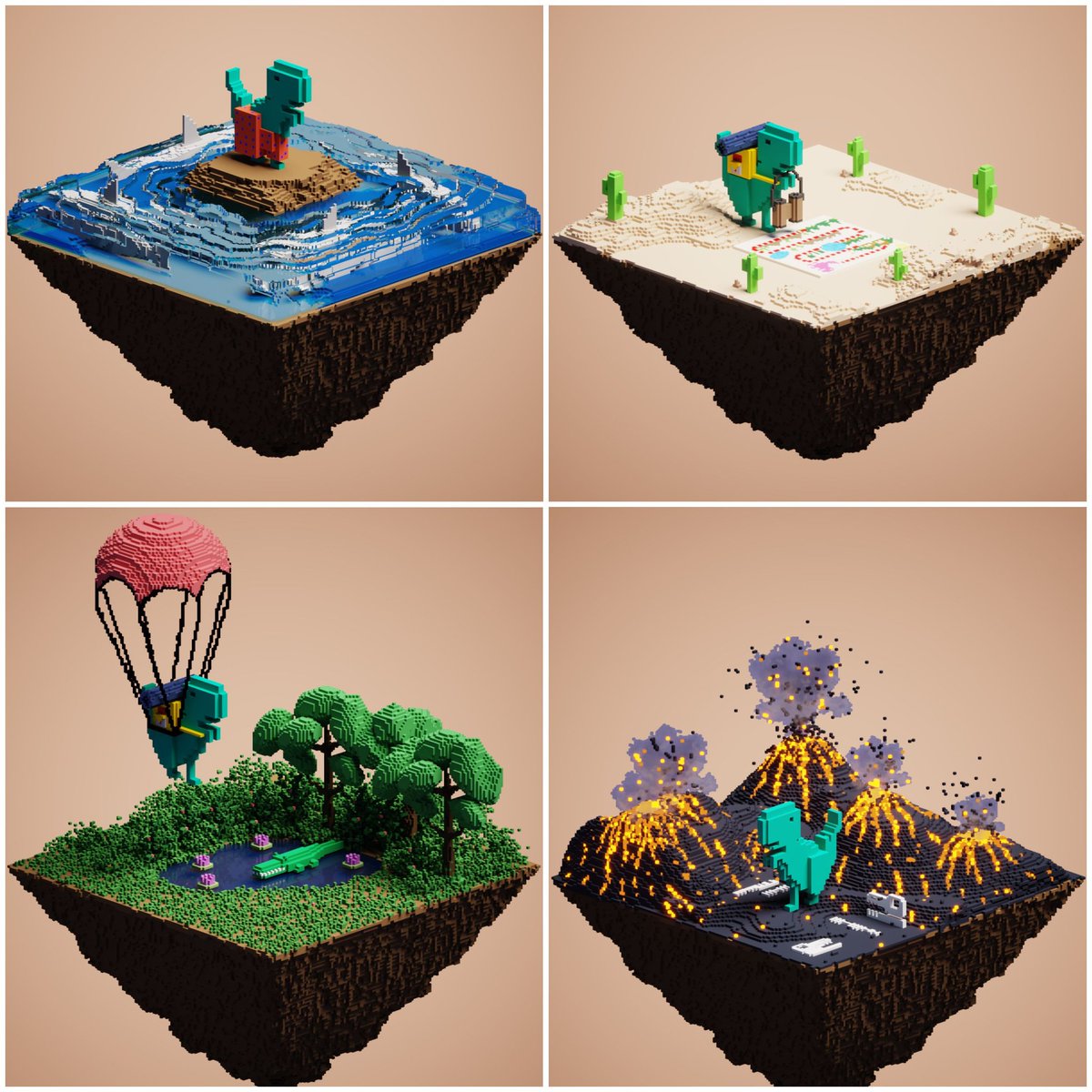 This Collection is about
T-Rex is searching for love ❤🦖