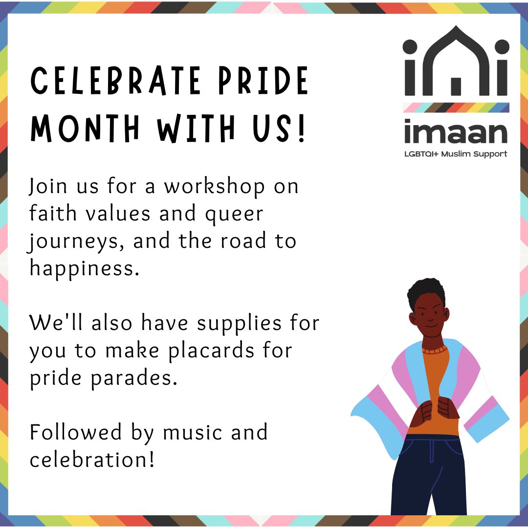 It's #Pride month! Come and join us this Friday 23/06 for a workshop and a chance to make your placards for upcoming pride marches, followed by music, celebration, and of course snacks! 7:30 pm till late, Positive East, E1 4AQ. See you there!
(Our venue is wheelchair accessible.)