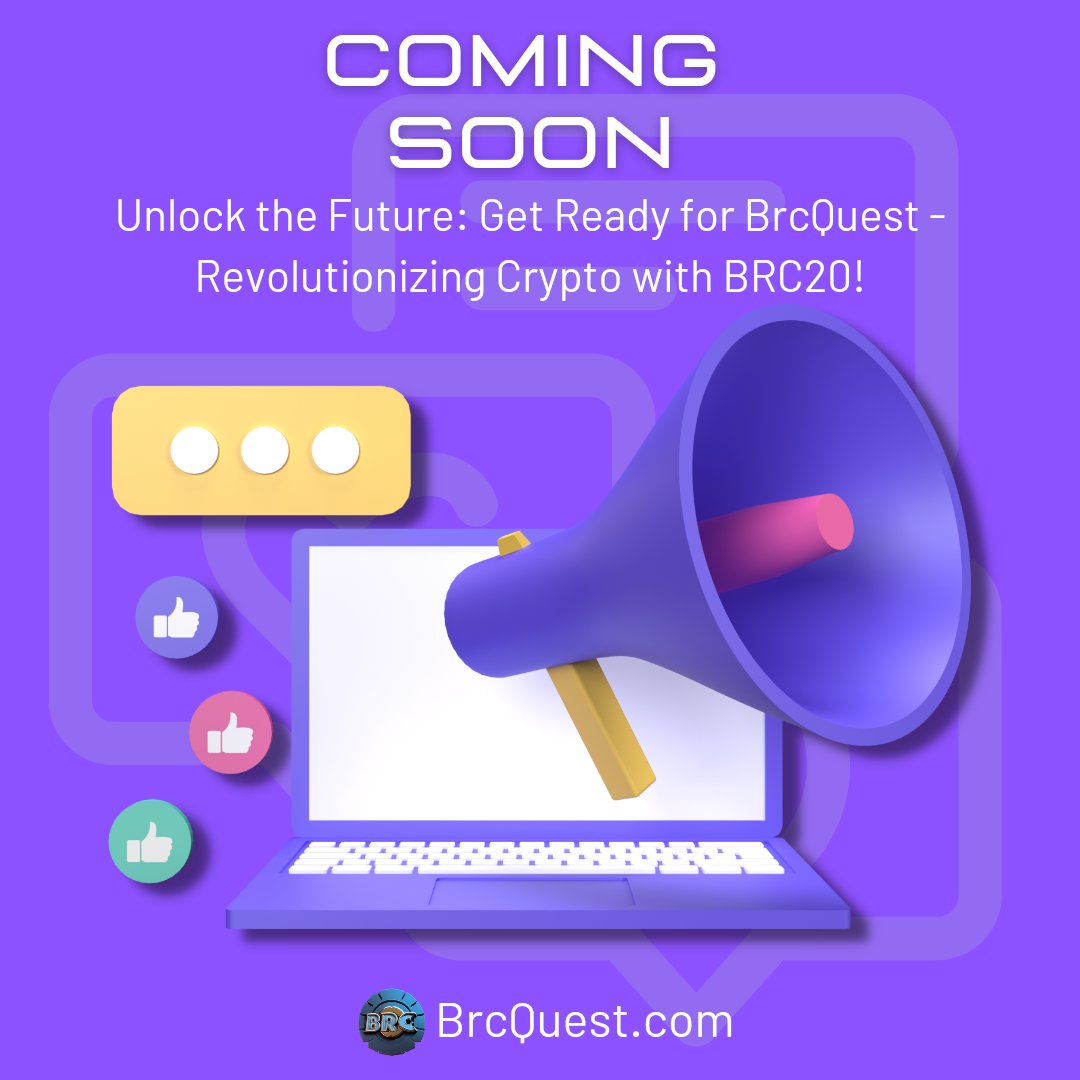 BrcQuest's tweet photo. 🚀 Calling all crypto enthusiasts! 🌟
🎰 Brace yourselves for BrcQuest Lotto on the Bitcoin chain! 💰
🔥 Get ready to multiply your BTC holdings with our revolutionary project!
🔁 Follow, Retweet, Let's make crypto history together! 🎉 #BrcQuest #BitcoinLotto #CryptoRevolution https://t.co/h3jALStBs6
