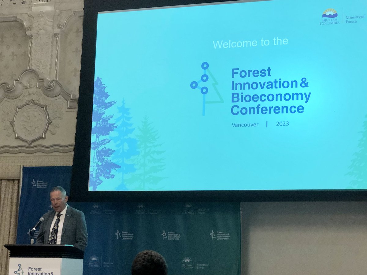 Doug Routley, Government of BC Parliamentary Secretary for Forests, opens the Forest Innovation &amp; Bioeconomy Conference: The massive potential for growth in the #bioeconomy means that together, with new collaborations and innovations, we have an opportunity to replace plastics.