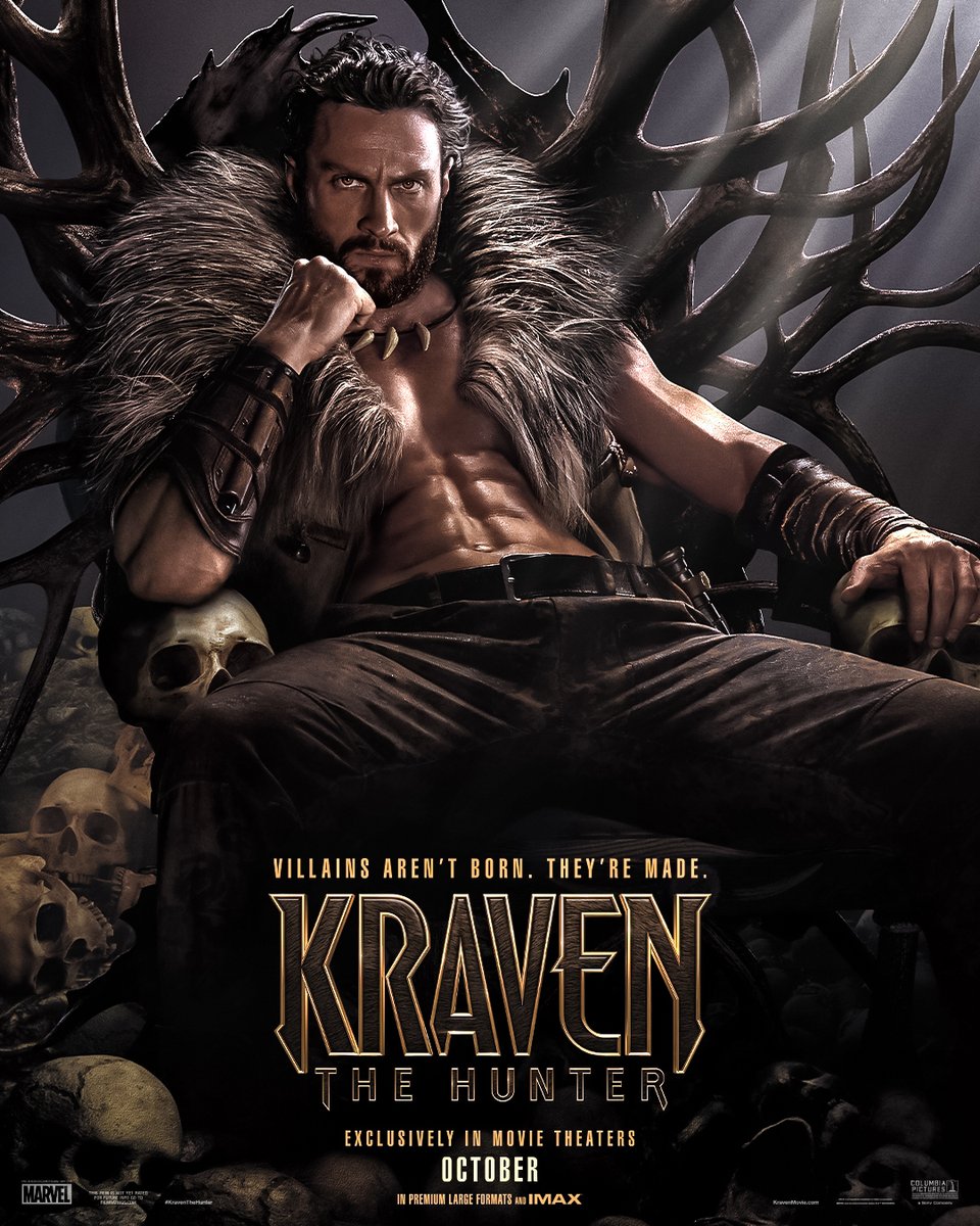 MCU_Direct's tweet photo. BREAKING: The first official poster for KRAVEN THE HUNTER has been released! Watch the new trailer: https://t.co/FYucXHeAcq https://t.co/6lFtVWXS6O