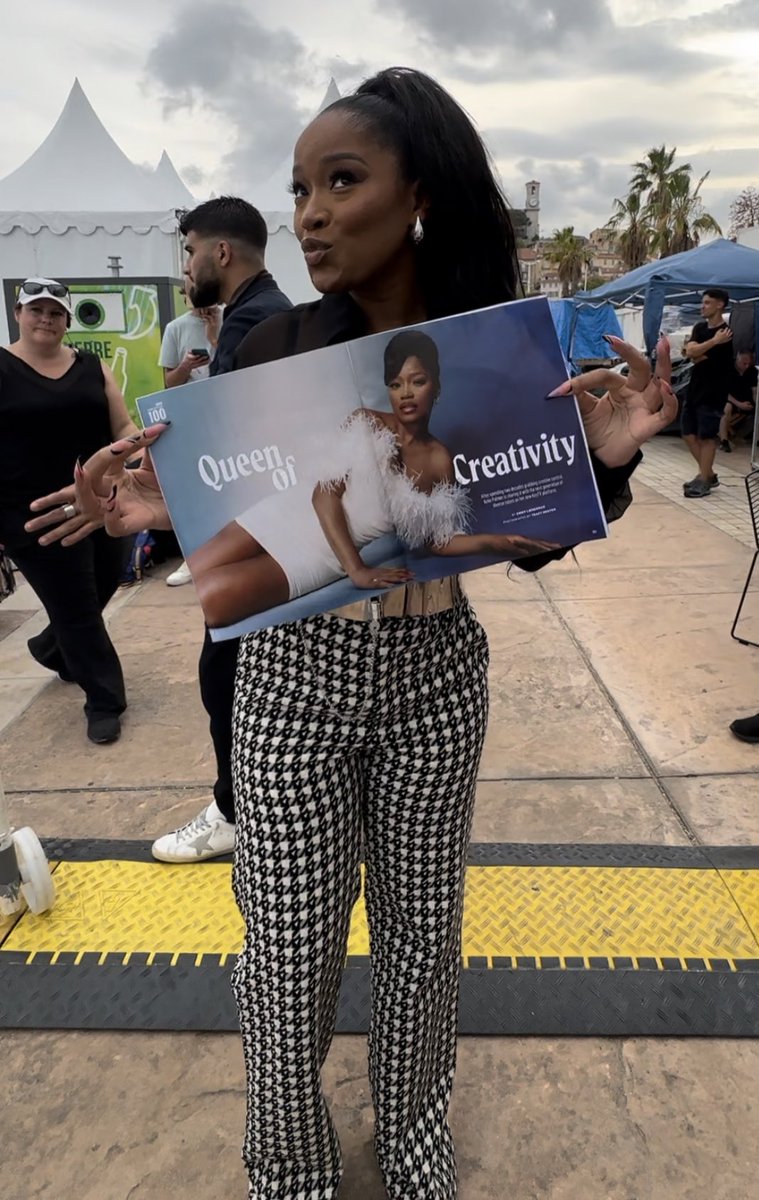 Cover star <a href="/KekePalmer/">Keke Palmer</a> with the latest issue of Adweek at #Cannes2023 ✨#AdweekAbroad