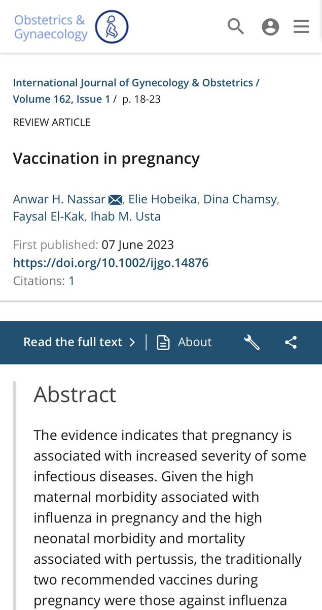 Our new #publication #vaccines in #pregnancy and how it reduces #morbidity #mortality #maternalcare #maternalhealth @IJGOLive @AUBMC_Official @FHS_AUB @FIGOHQ