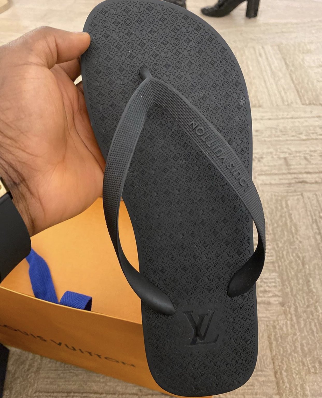 Black Nation♥️ on X: Louis Vuitton flip flops N300,000 https