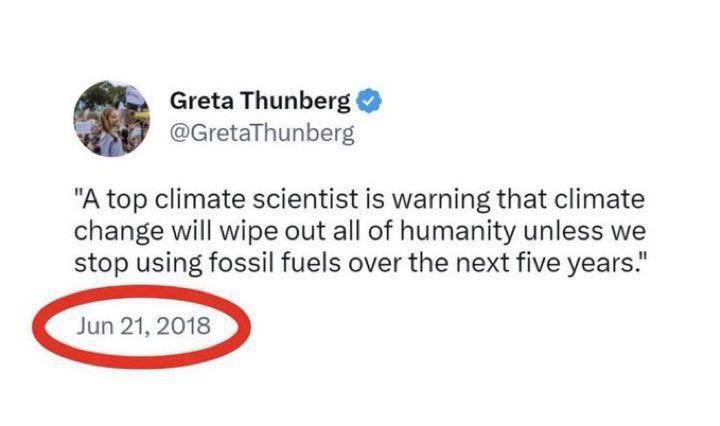 🚨We Have Less Than 48 Hours Until 'Climate Change' Wipes Out ALL Of Humanity Per @GretaThunberg!!!🚨
#TheSkyIsFalling 🤣
#JonArthurLive 🎙