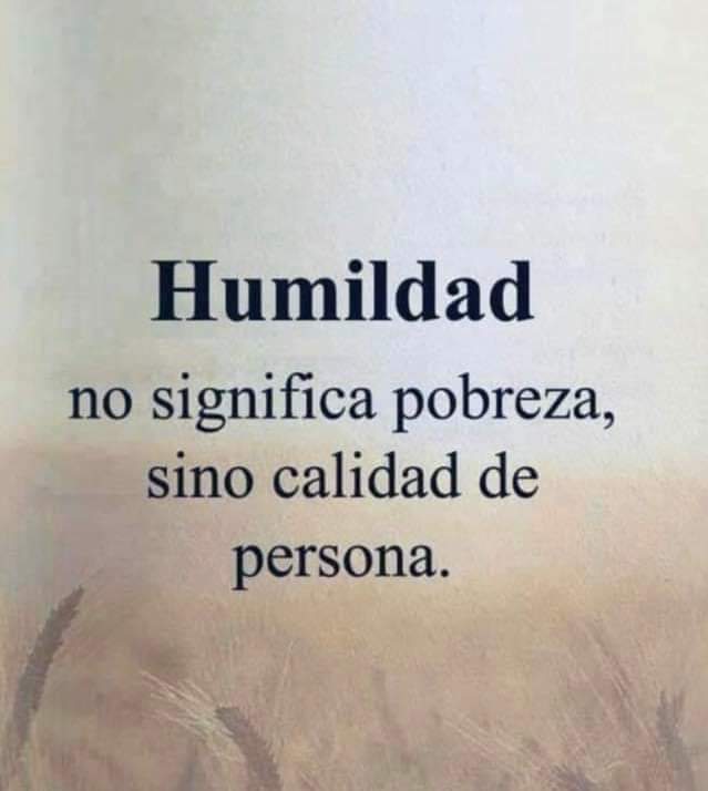 Humildad...