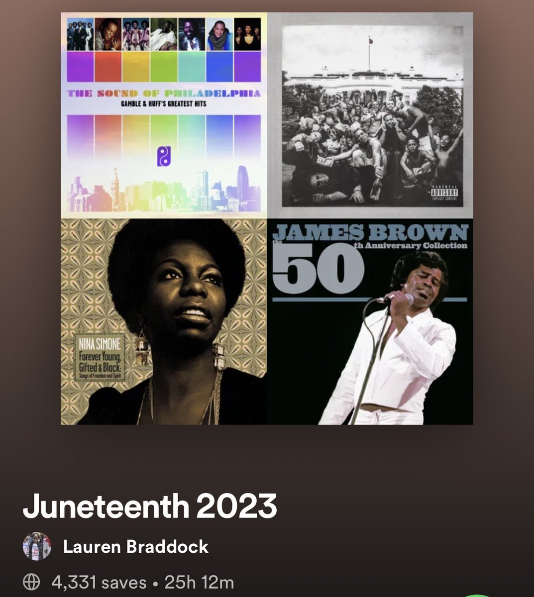 We need new music. 
Together, let’s create a harmonious playlist that honors the essence of Juneteenth.