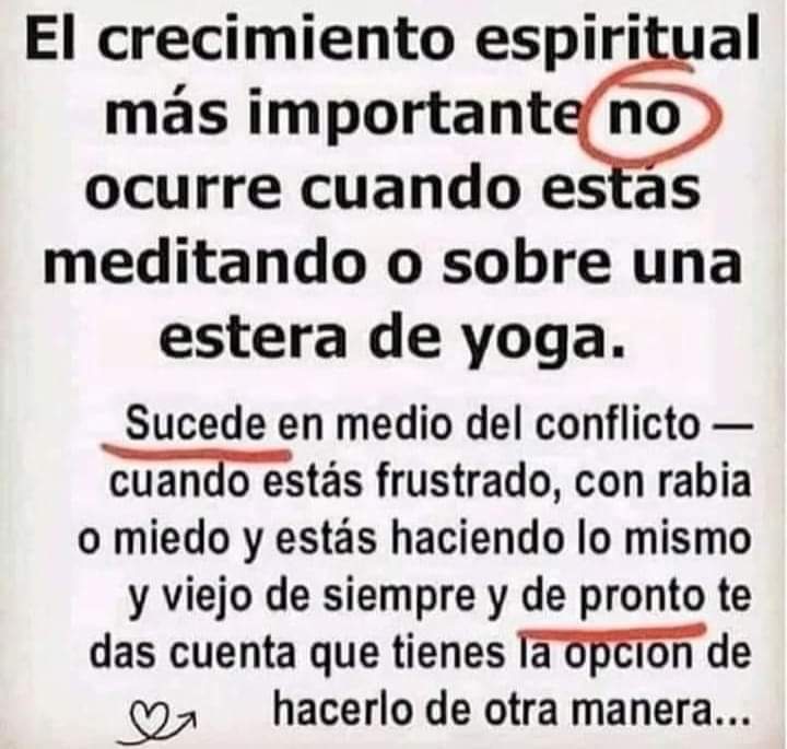 El crecimiento espiritual...