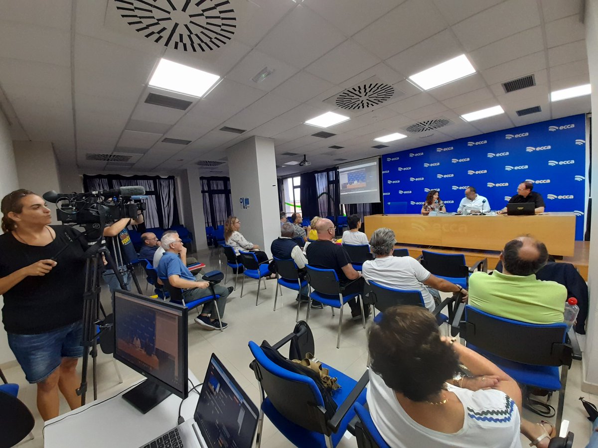 Direccion_ECCA's tweet photo. Comienza la presentación del #InformeCIE 2022 DE @migrantes_sj en la sede de @Fundacionesecca @socialjesuitas. Lo pueden seguir en nuestro canal de YouTube https://t.co/r4tequvfSv