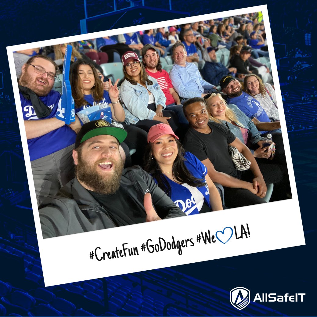 allsafeit's tweet image. Last Friday's outing at the Dodger game was the epitome of #CreateFun! ⚾ As we cheered for the Boys in Blue, we embodied our core value of fostering a vibrant and enjoyable work environment. At AllSafe IT, #CreateFun isn't just a value, it's a way of life!
#itsupportlosangeles