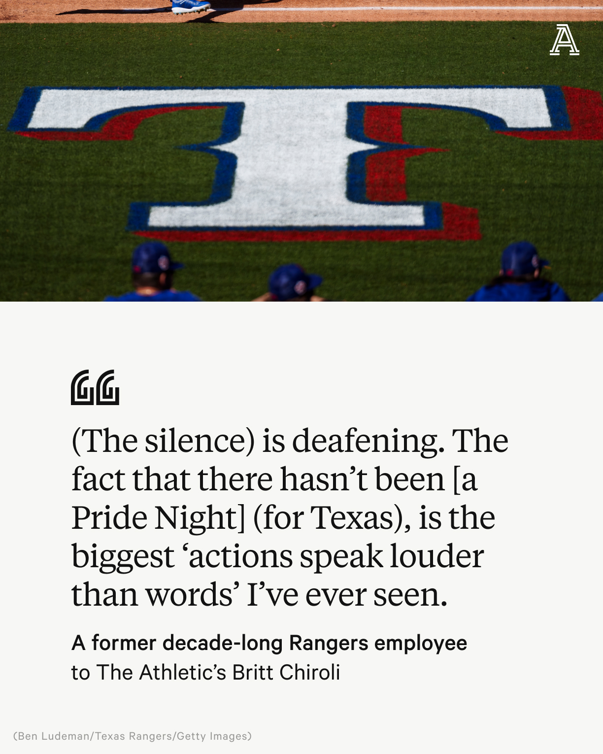 Chris Carlin on X: The @Rangers are the ONLY team in @MLB that doesn't  host a Pride Night. As a Rangers fan of 30+yrs, it's appalling. The state  of Texas has 2nd