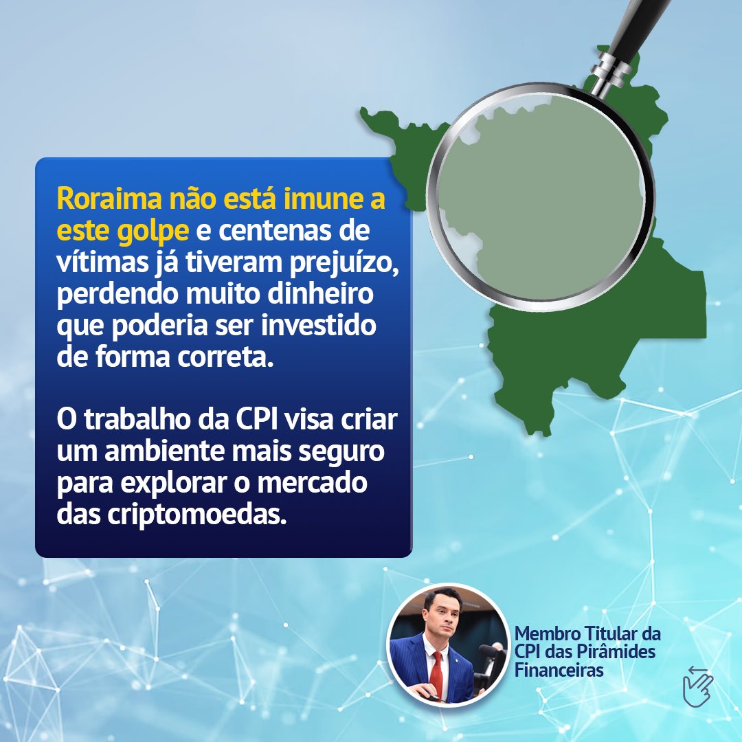 ze_haroldo's tweet photo. Como investidor e estudioso do mercado financeiro, sei da gravidade das ações criminosas que fazem tantas vítimas no Brasil. 

Meus esforços com esse trabalho na CPI será criar um ambiente mais seguro para explorar o mercado das criptomoedas. https://t.co/0MyPNZowtj