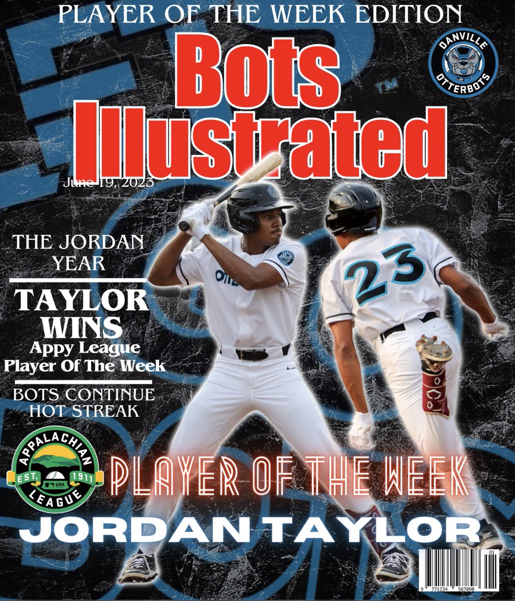 .545 AVG
1.524 OPS
12 H
5 XBH
22 TB
5 SB
1 Jordan Taylor.

<a href="/Jordan42_Taylor/">Jordan Taylor</a> is the Appy League Player of the Week!