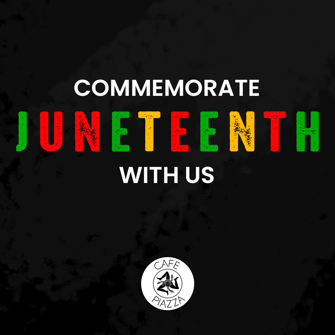Come to Piazza this Juneteenth to reflect on the past, the present, and what we need to do to build a better future.

#STLeats #STLTogether #CafePiazza
