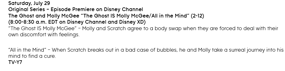 NEW TGAMM EPISODES SYNOPSIS NEW TGAMM EPISODES SYNOPSIS WHOOOHOOOO #TheGhostAndMollyMcGee

source: dgepress.com/disneybrandedt…