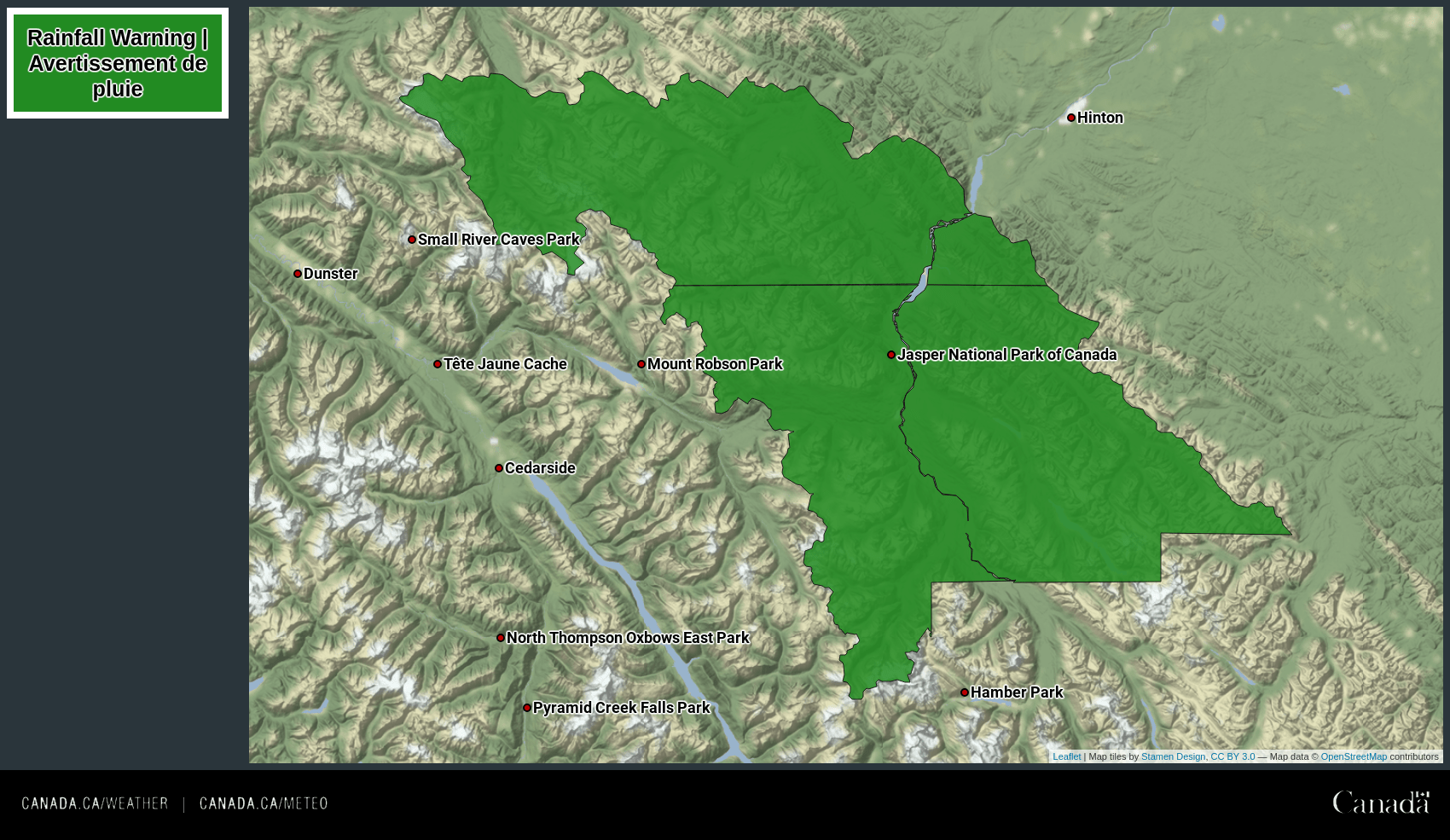 ECCC Weather Alberta on Twitter "There’s been a lot of rain in central