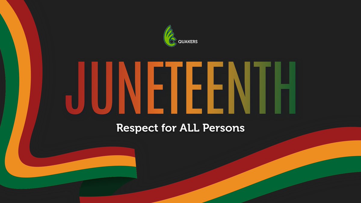 DubCQuakers's tweet photo. One of our College's core values is respect for all persons. Today, we pause to remember the emancipation of enslaved African Americans. #WeAreDubC #Juneteenth https://t.co/bs7rKItLyx