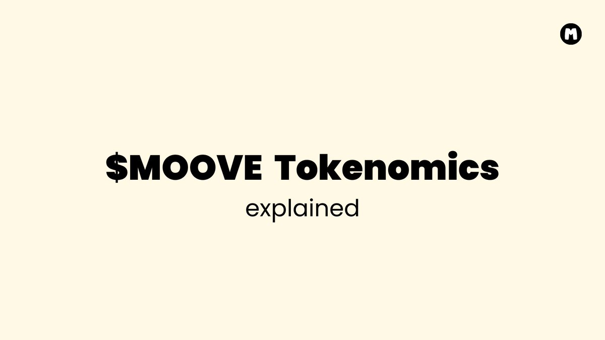 wecowcow's tweet image. $MOOVE Tokenomics explained

A thread 🧵👇