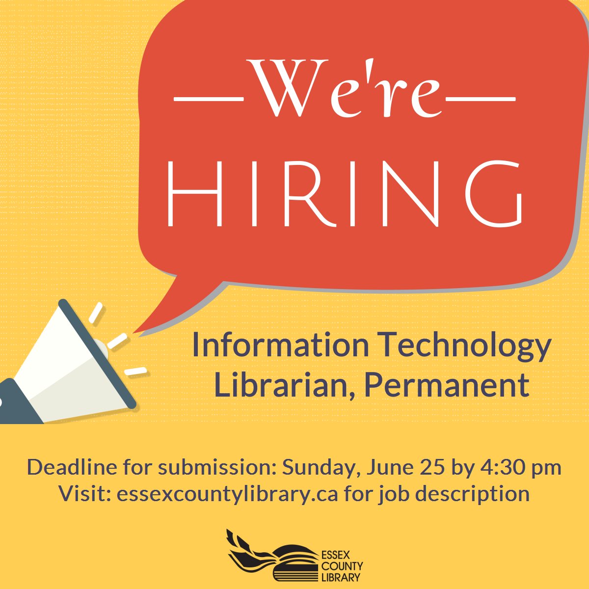 For a complete job description and submission details visit bit.ly/ITlibrarianECL