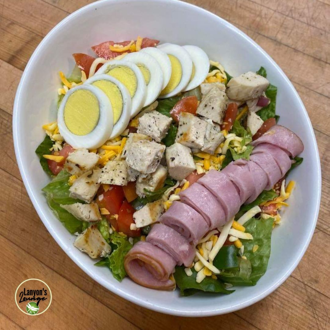 The Dragonfly Salad

Loaded with ham, chicken, cheddar, egg, cucumber, tomato, pepper, onion, and house dressing.

Enjoy today, at Lanyon’s Lounge.

#patiosrenfrew #renfrewpatios #patioswithaview #renfrewrestaurants #placestoeat #drinksonthepatio