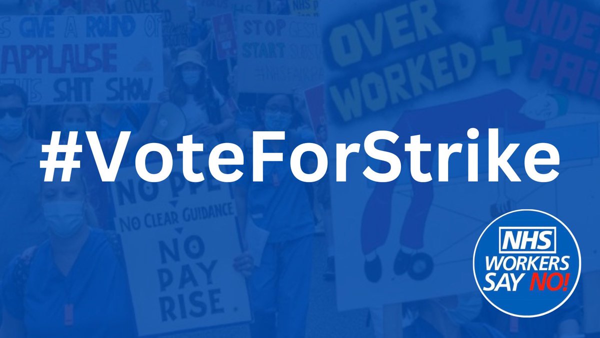 Vote for our NHS workforce 

Vote for our patients

Vote for the future of the NHS

#VoteforStrike #FairPayForNursing