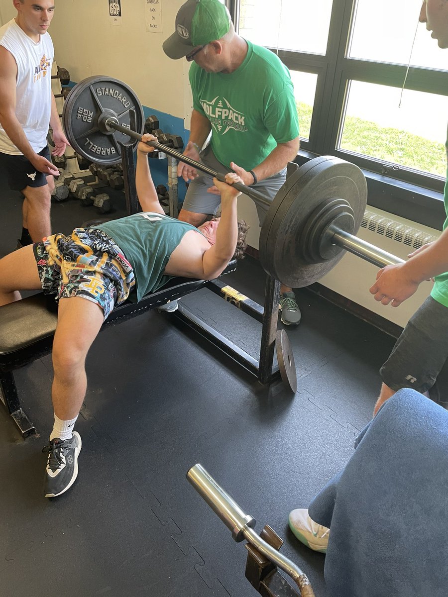 Congratulations to our <a href="/WatsonJ5499/">John Watson</a> for breaking the program record on the bench press!