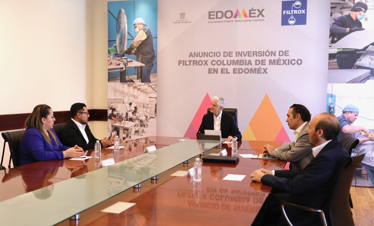 Nos reunimos con Filtrox Columbia de México, empresa global dedicada a la filtración de líquidos. Están llevando a cabo una inversión para poner en marcha una nueva línea de producción en su planta de #Tlalnepantla con el objetivo de ampliar su presencia en América.