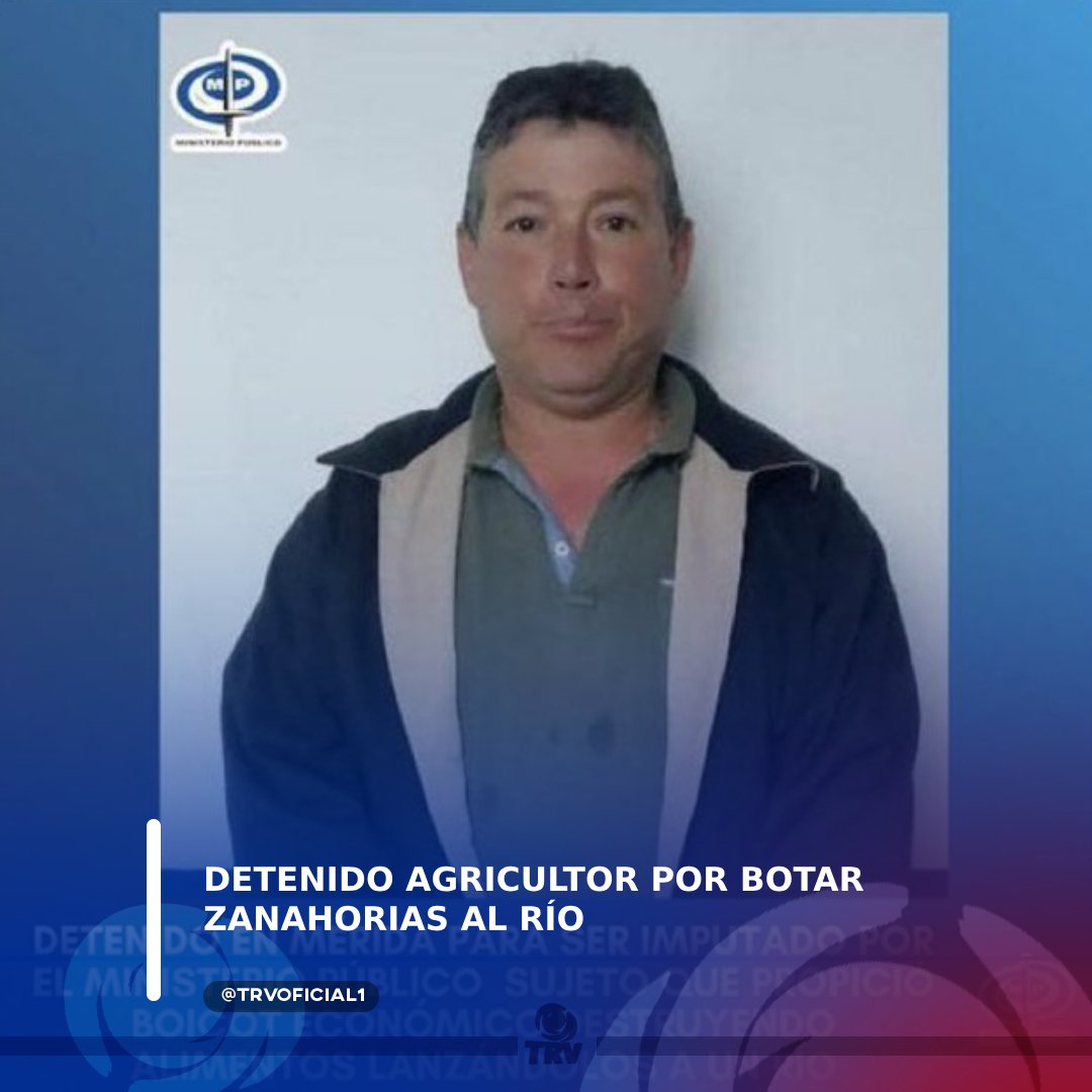 #19Jun | Sucesos

El fiscal general de la República, informó que fue aprendido: Ysnet Antonio Rodríguez Mambel por destruir alimentos lanzándolos al río.

Foto | Cortesía

#Venezuela #FiscalGeneral #Fiscal #Zanahorias  #Detenido #Regionales #TRV #ElPeriodiquito #Autentica1075FM