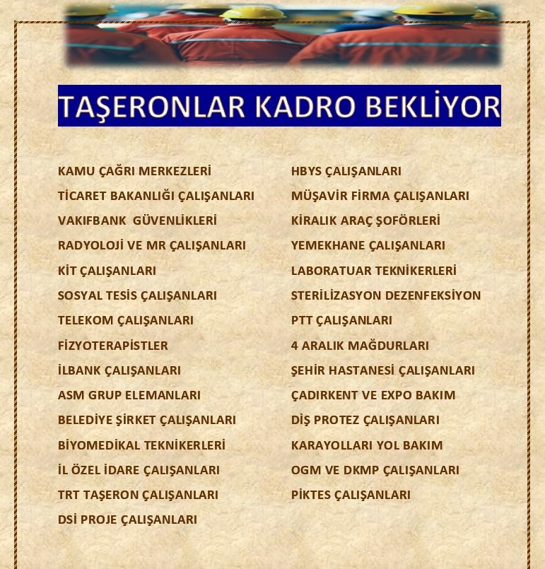 VHasbel's tweet photo. TorbaYasada TaşeronŞart , ayrım yapmayan, mağdur kitlesi oluşturmayan  bir yasa bekliyoruz 

@isikhanvedat 
@csgbakanligi 
@Akparti https://t.co/q9aqN7ennl