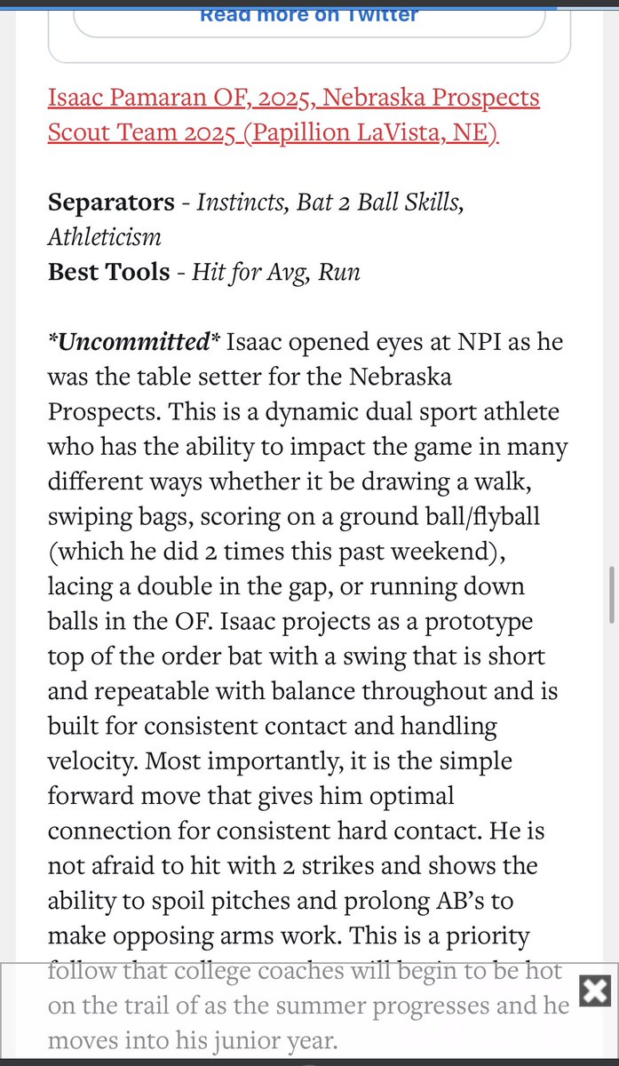 Nebraska Prospects 2028s tweet media