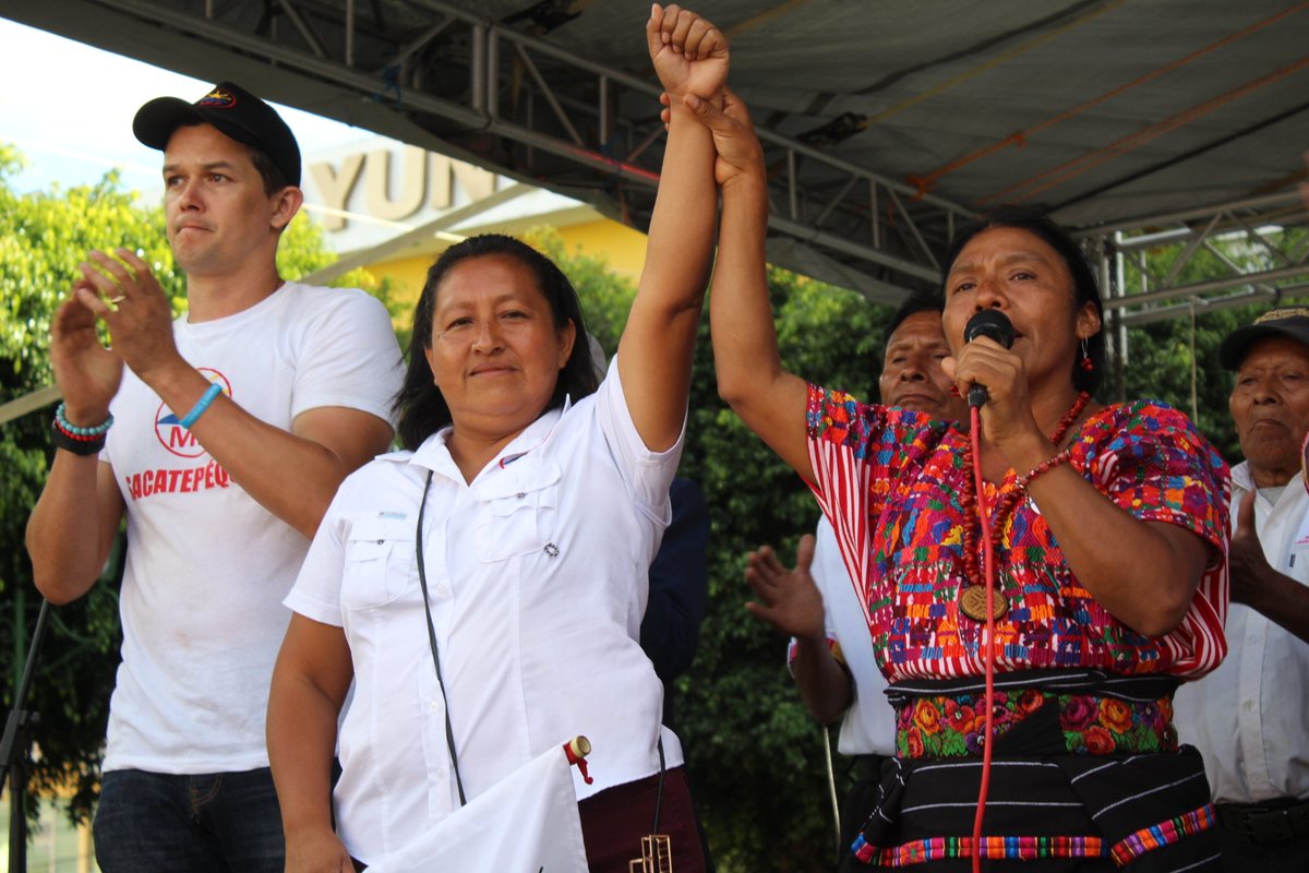 El pueblo de Santiago, elige dignidad con Juan Yucuté para la alcaldía municipal, Tomas Creelman representará a Sacatepéquez en el congreso y Blanca Ajtún por el listado nacional del MLP.