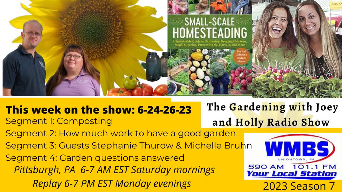 Coming up this weekend on The #Gardening with Joey & Holly Radio Show on @WMBS590   #Gardentalk #gardening #vegetable #radio #TalkRadio
