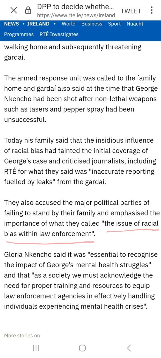 Why would members of the Gardaí be facing criminal charges over their neutralising the threat of George Nkencho?

A dangerous and armed psychopath got the justice he deserved. 

To say that that the Gardaí shot him because he was black is absolute bollox.