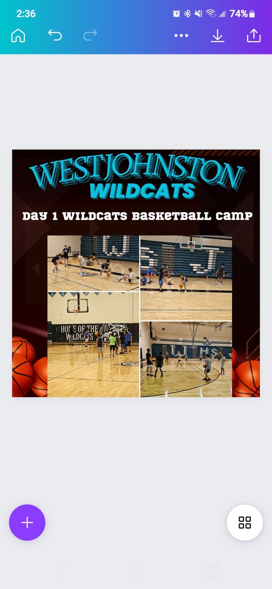 Day 1 in the books.   Future Wildcats working hard on the court.  #WestJHoops