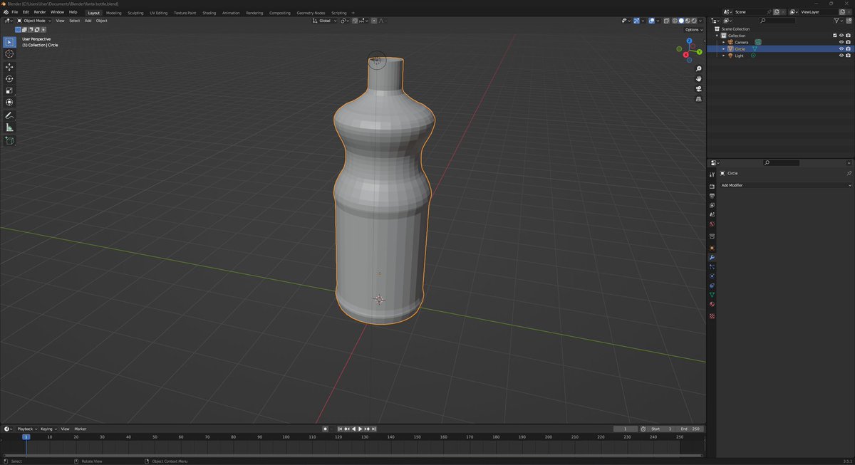 gitobu_jesse's tweet image. Fanta bottle coming through. Blender modeling