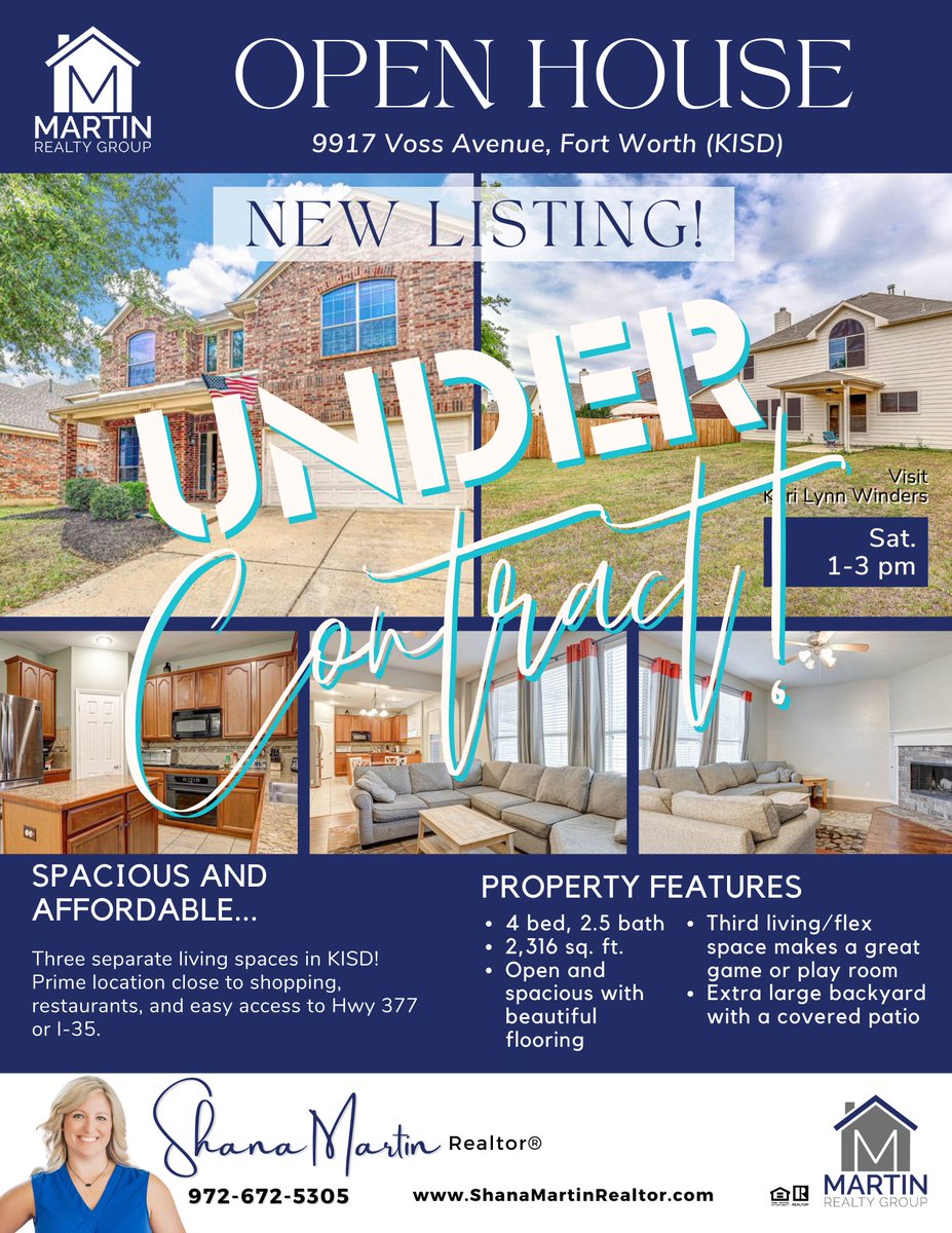 💥UNDER CONTRACT on BOTH of these homes in 1 weekend!! 💥 Congrats to our sellers! Give us a call to successfully sell your home in this HOT summer market!
#UnderContract #NewListing #ForSale #RealEstate #DFWRealEstate #ShanaMartinRealtor #MartinRealtyDFW