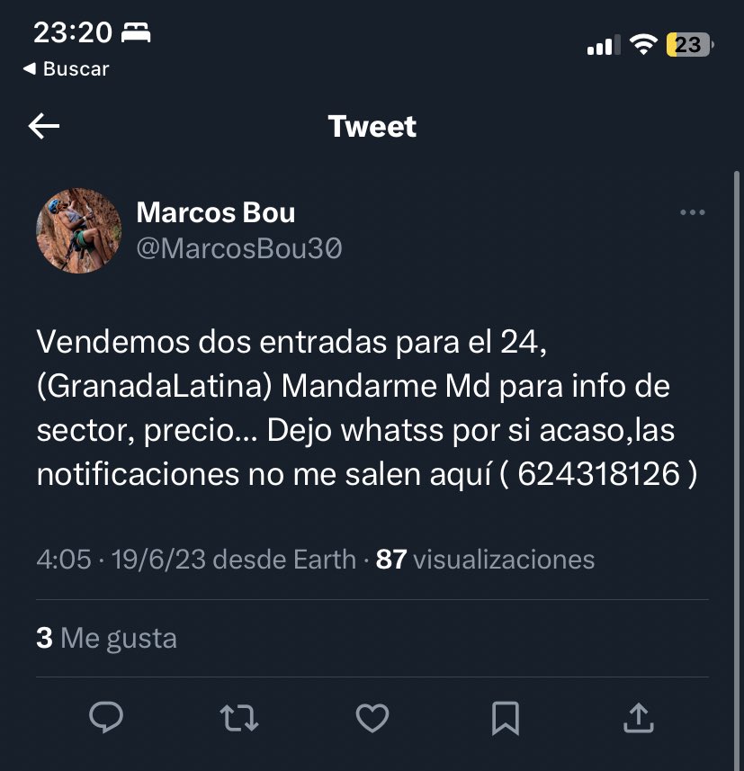jacquezajec's tweet photo. ESTAFADOR!! SE HA QUEDADO CON 100€ Y AHORA DESAPARECE!! Tened mucho cuidado con este tipo de gentuza @MarcosBou30 !! ASQUEROSO #granadalatina #entradas https://t.co/pYYyfqRsJM