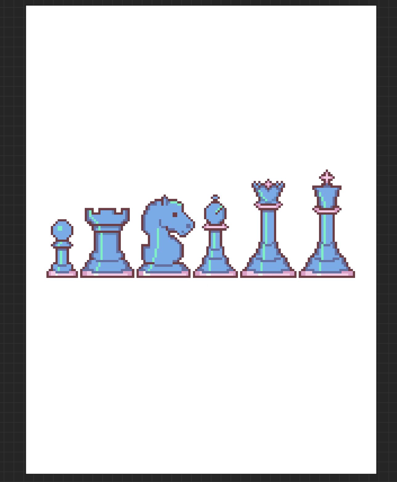 Pixel Chess Pieces